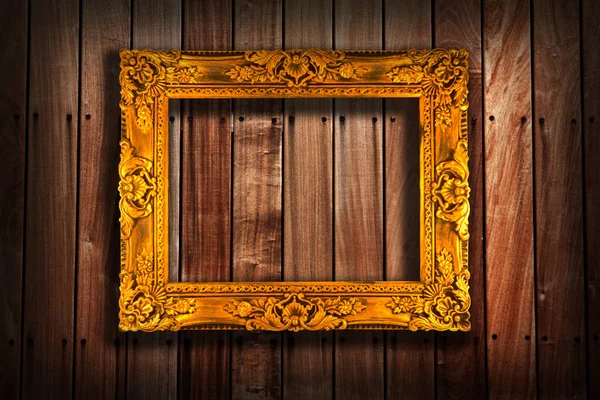 picture frame on wall of wood as a texture