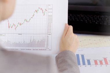 İş kadını mali rapor arıyorsunuz