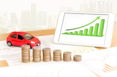 Fotoğrafı belge bazı grafik hesap makinesi ve araba ve MEB ile