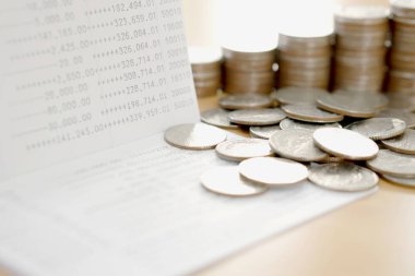 Hesap cüzdanı ve para kavramı kaydetmek için para 