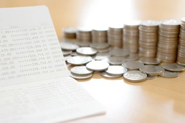 Hesap cüzdanı ve para kavramı kaydetmek için para 