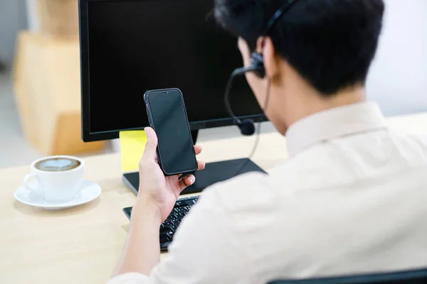 Bel Agenten Van Het Centrum Communicatie Bedrijfsleven — Stockfoto