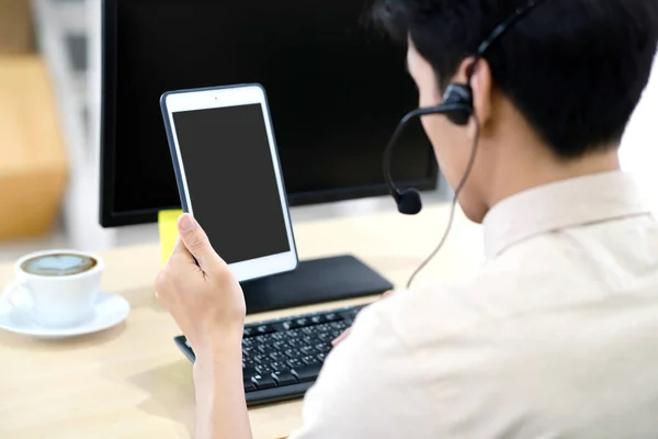 Bel Agenten Van Het Centrum Communicatie Bedrijfsleven — Stockfoto