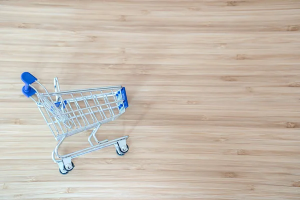 Shopping Carts Wooden Floor — Stock Photo, Image