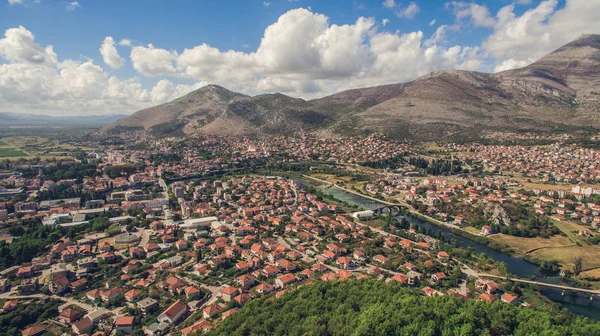 Vista aérea de la ciudad de Trebinje — Foto de Stock