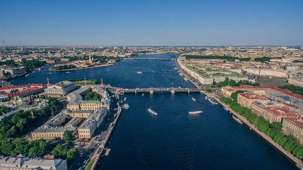 Aerial view of city center in St. Petersburg — Stock Photo, Image