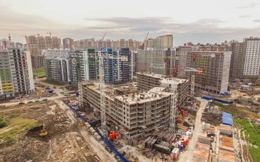 İnşaat alanının havadan görüntüsü