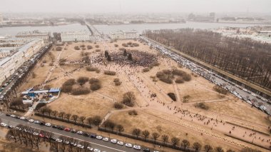 Rusya, Saint-Petersburg, 26 Mart 2017 - yolsuzluğa karşı muhalefet Toplantı