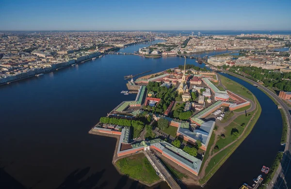 Aerial view of Peter and Paul Fortress — Stock Photo, Image