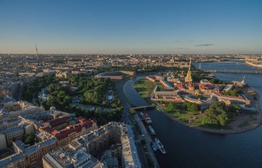 Peter ve Paul Fortress havadan görünümü