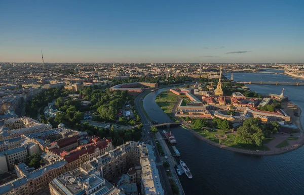 Aerial view of Peter and Paul Fortress — Stock Photo, Image