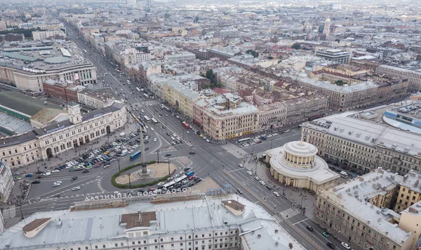 Rusia, San Petersburgo, agosto de 2017 - Vista aérea de la Plaza Vosstaniya en San Petersburgo — Foto de Stock