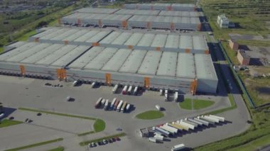 Rusya, Saint-Petersburg, Ağustos 2017 - dağıtım hub havadan görünümü