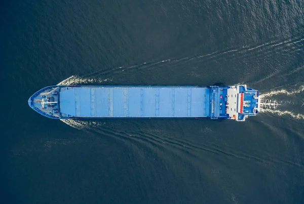 Vista aérea do navio de carga geral — Fotografia de Stock