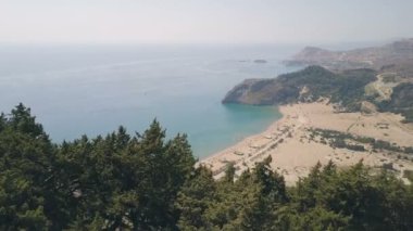 Tsampika Beach havadan görünümü