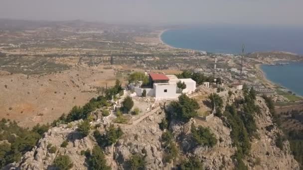 Vue aérienne de l'église de Tsambika 