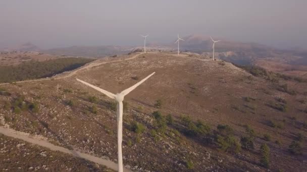 Vue aérienne des parcs éoliens — Video