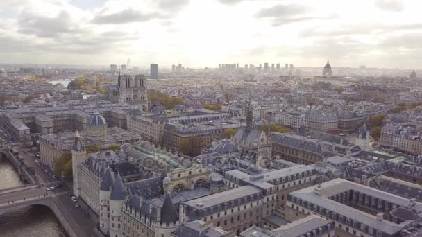 Stadsbilden i Paris — Stockvideo