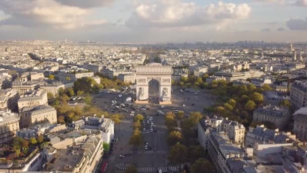 Stadsbilden i Paris — Stockvideo