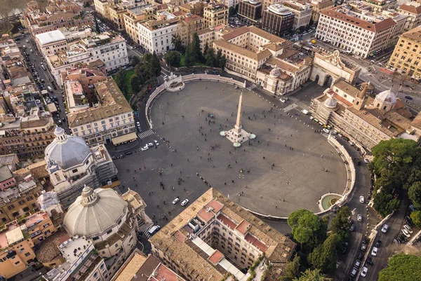 Vista aérea de Piazza del Popolo — Foto de Stock
