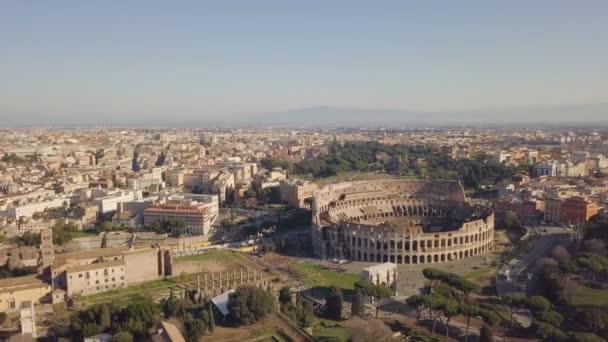 Aerial view of Colosseum — Stock Video
