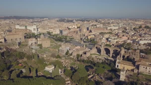 Panoráma města Říma — Stock video