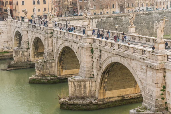 Puente de San Ángel en Roma — Foto de Stock