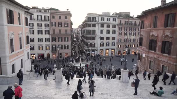 Roma 'daki Trevi Çeşmesi — Stok video