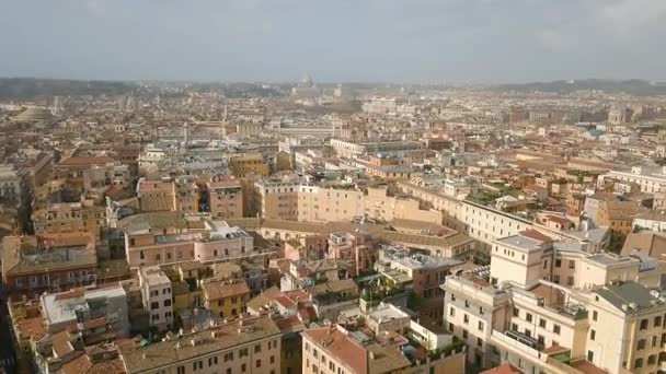 Flying above roofs of Rome — Stock Video