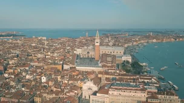 Aerial view of St. Marks Square — Stock Video