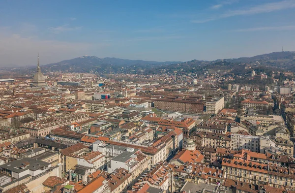 Вид с воздуха на Турин — стоковое фото