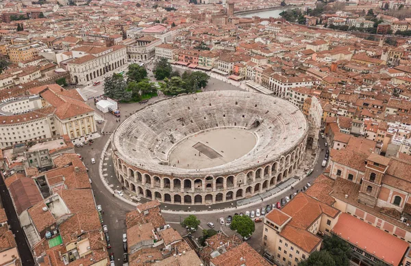 Vista aérea de Arena di Verona — Foto de Stock