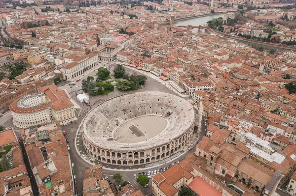 Vista aérea de Arena di Verona — Foto de Stock