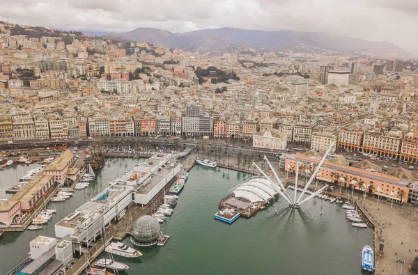 Veduta aerea della città di Genova — Foto Stock