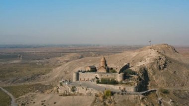 Ermenistan 'daki Khor Virap Manastırı' nın hava görüntüsü