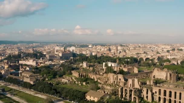 Luchtfoto van rome — Stockvideo