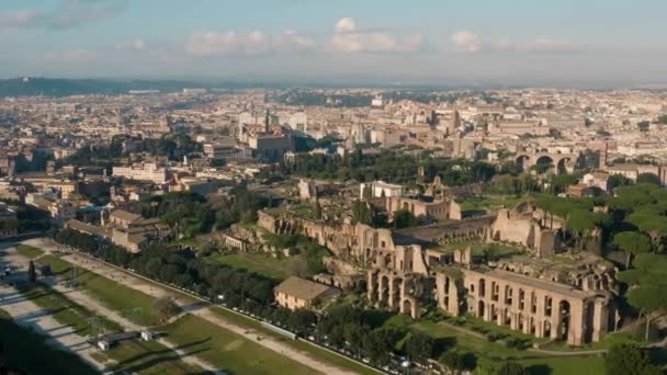 Вид с воздуха на Рим — стоковое видео