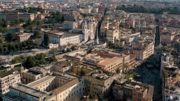 Ισπανικά Σκαλιά στη Ρώμη — Αρχείο Βίντεο