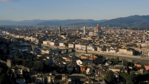 Stadsgezicht van Florence voor zonsondergang — Stockvideo