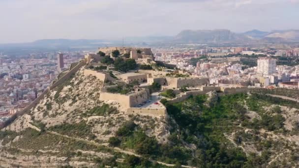 Schloss santa barbara in alicante — Stockvideo