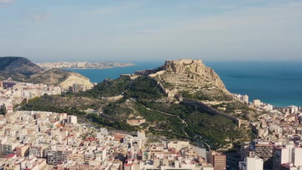 Castillo de Santa Barbara en Alicante — Vídeo de stock