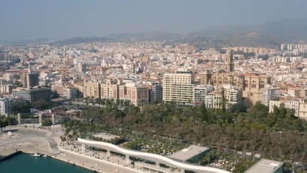 Paesaggio urbano di Malaga — Video Stock