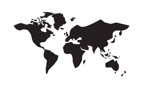 World Map Silhouette — Stock Vector