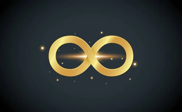 Sınırsız Altın İşaret. Vektör İllüstrasyonu