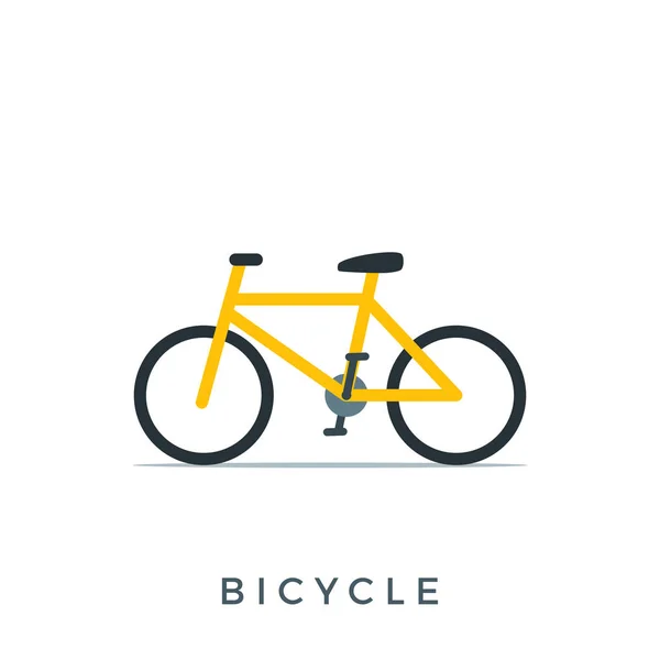 The Yellow Bicycle. Isolated Vector Illustration — Stock Vector