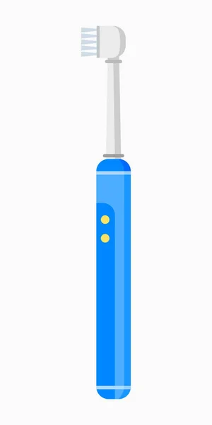 A kék elektromos fogkefe. Elszigetelt vektor illusztráció — Stock Vector