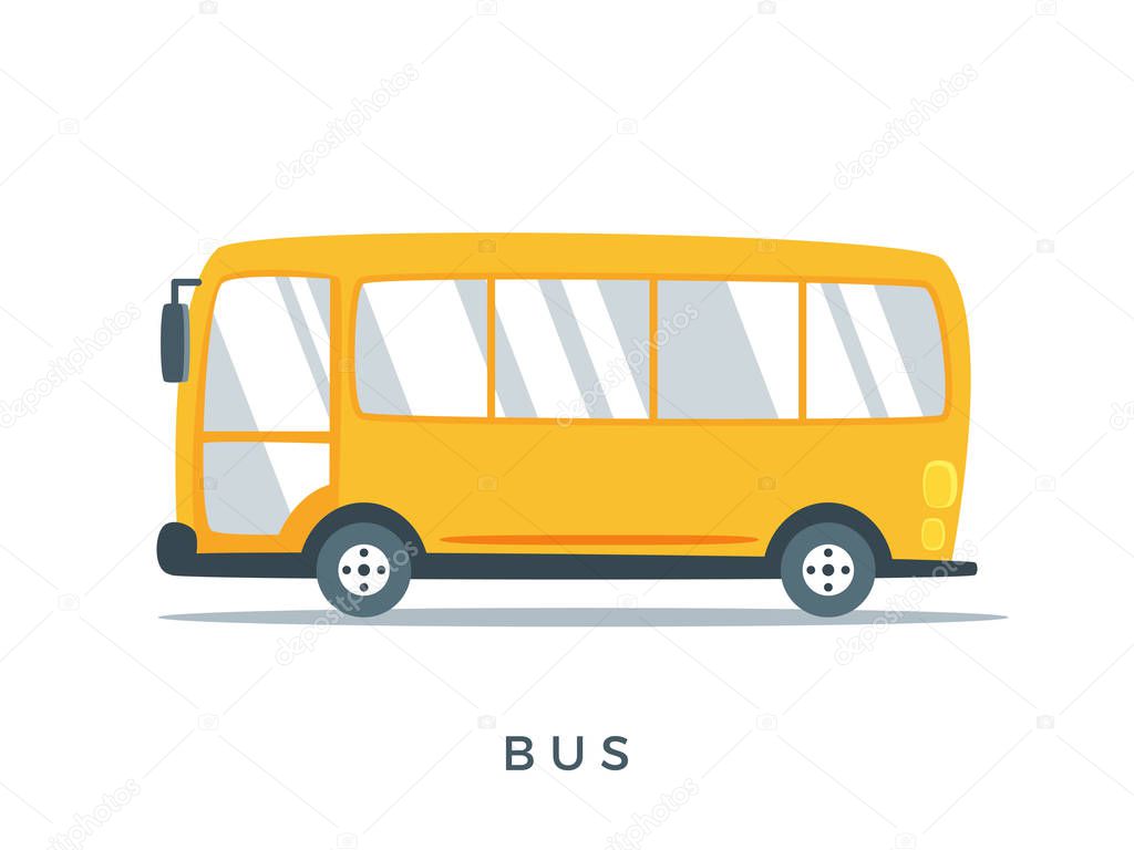 The Yellow School Bus. Isolated Vector Illustration