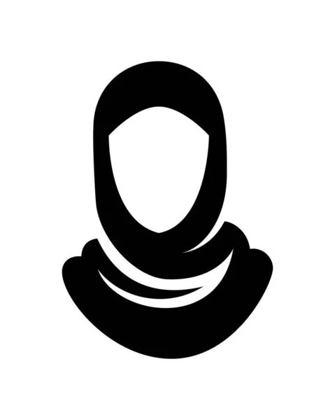 A muszlim női ikon. Elszigetelt vektor illusztráció — Stock Vector