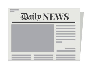 Daily Gazete şablonu. İzole Vektör İllüstrasyonu