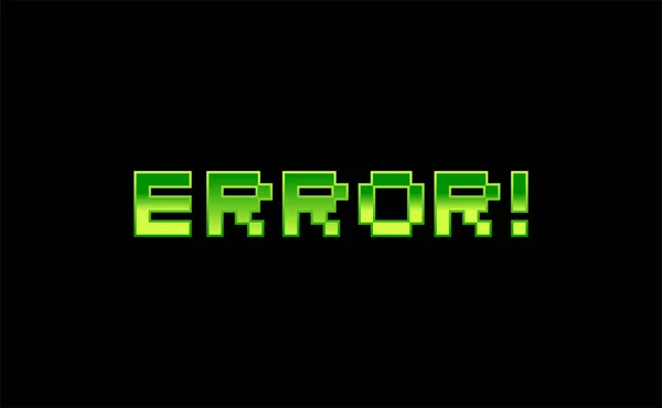 Tipografía de error verde sobre fondo oscuro . — Vector de stock